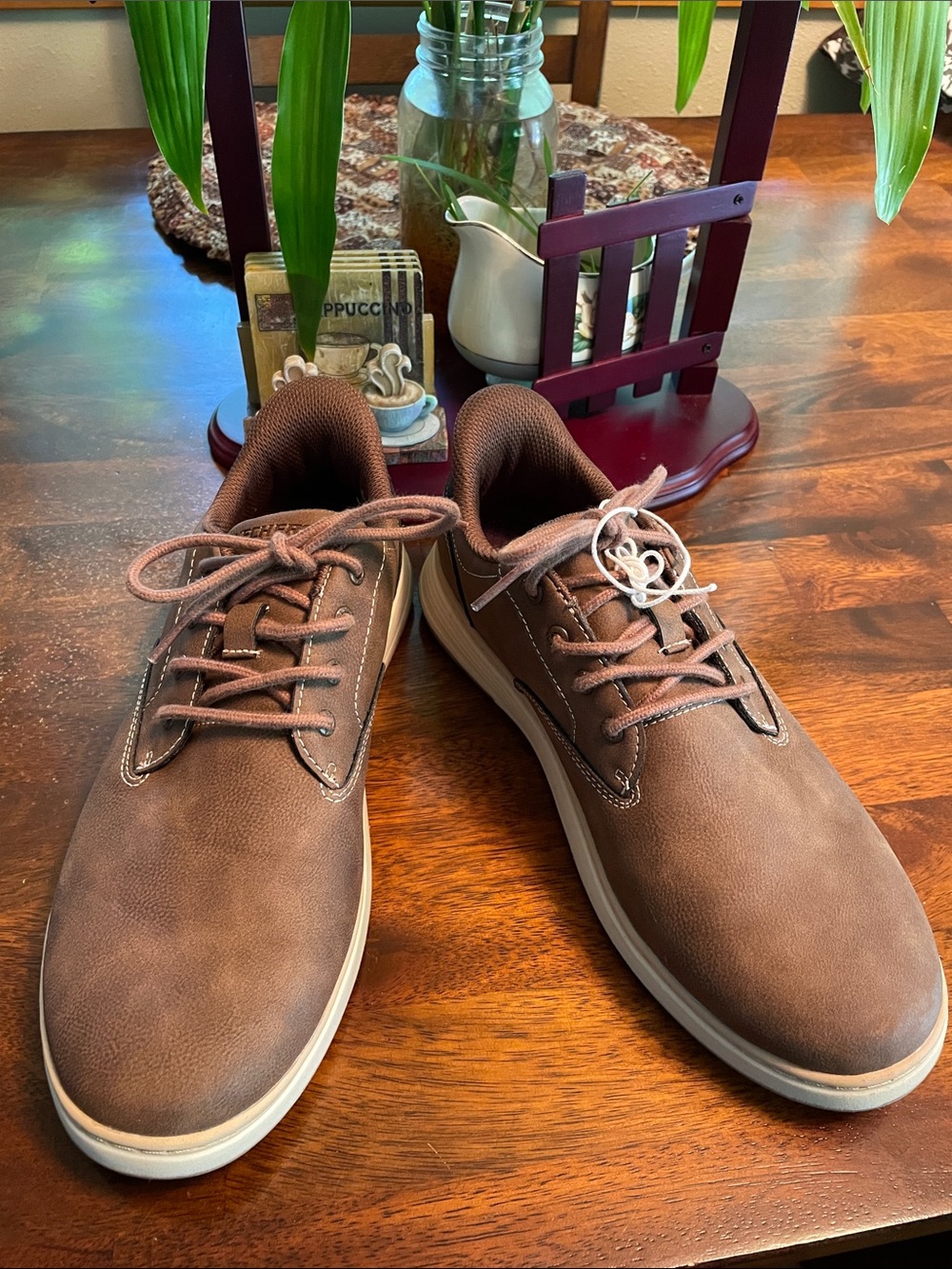 SKECHERS Oxford Style Hands Free Slip-ins Swift Fit Men’s 8.5 Brown